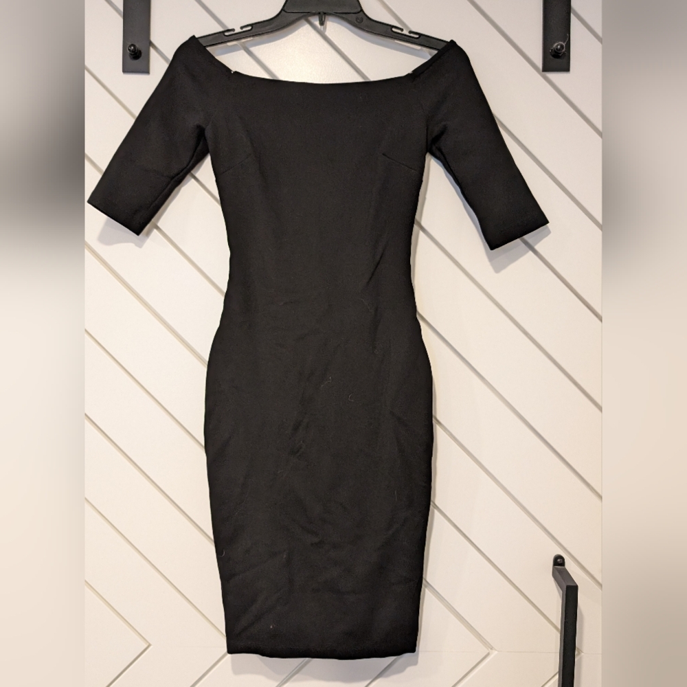 Lulu's Black Cocktail Mini Dress - Sheath Boatneck
